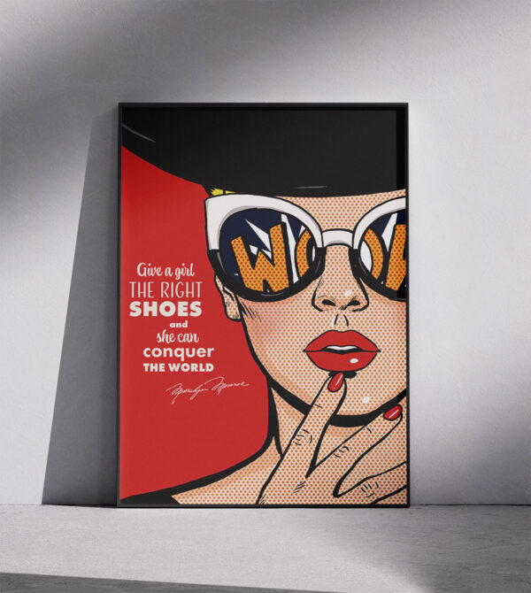 Pop Art / Shoes Monroe Quote