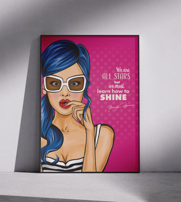 Pop Art / Stars Monroe Quote