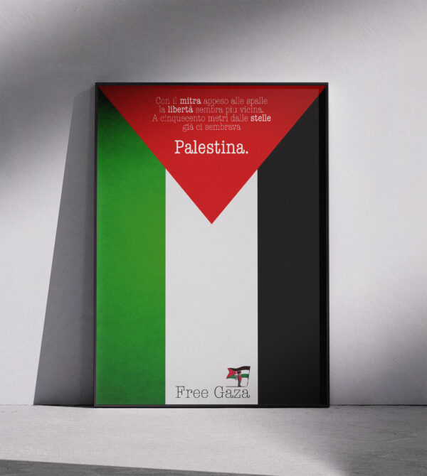 poster Palestina Free Gaza design minimal