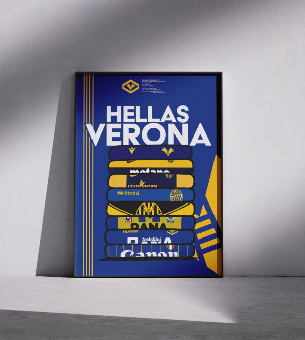 Poster Hellas Verona calcio vintage retro