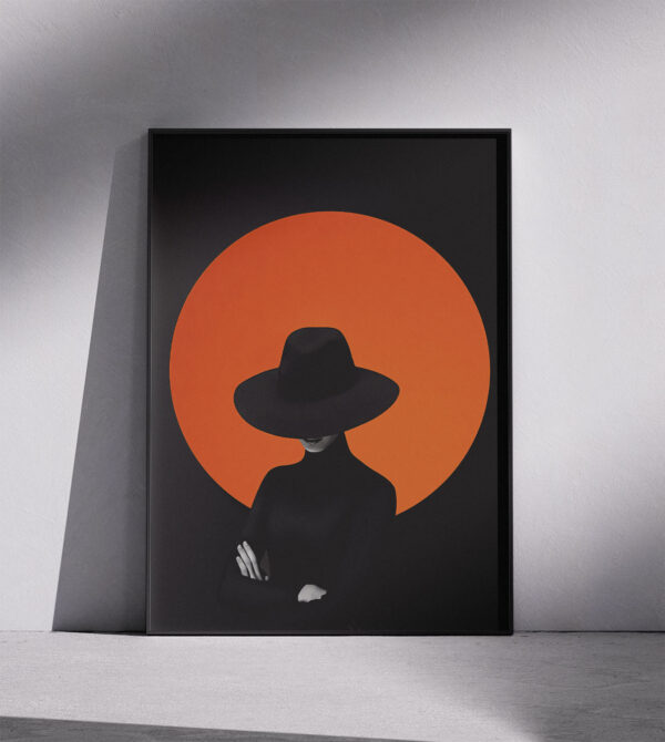 poster Noir Black Sun minimal art