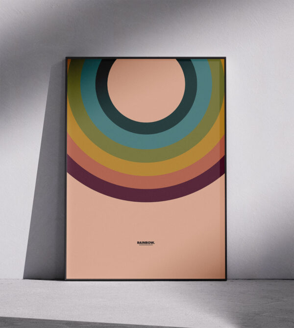 poster Rainbow geometrico retro design